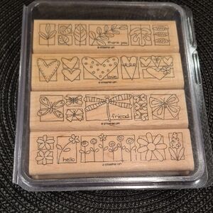 STAMPIN' UP! Retired 2008 'A Little Bit Of Happiness' Stamp Set, Set of 4 Stamps